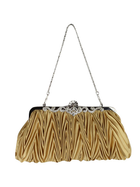 Gold Satin Party Purse - Milanoo.com