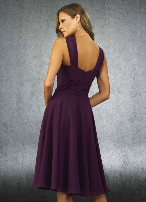purple satin halter dress