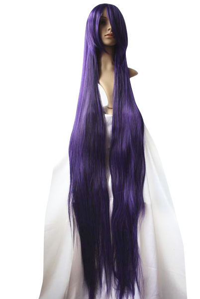 long purple cosplay wig