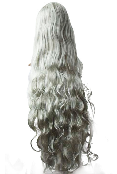 Women's 120cm Silver Gray Long Curly Cosplay Wig - Milanoo.com