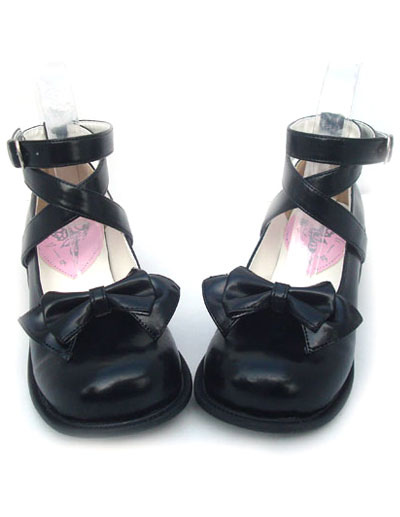 Costumes Lolita | Black Bow Lolita Shoes - RM41884