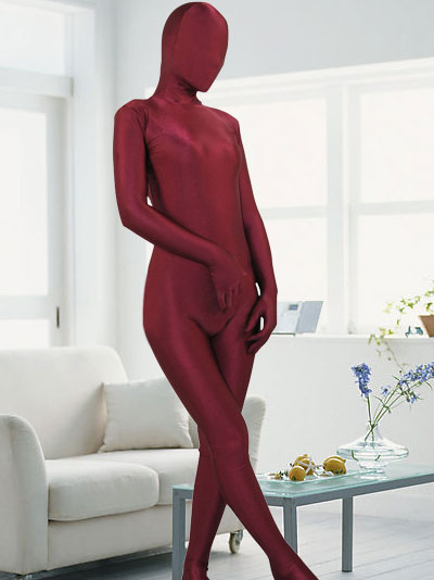 Lycra unisex Vermelho Escuro Zentai Suit Halloween - Milanoo.com