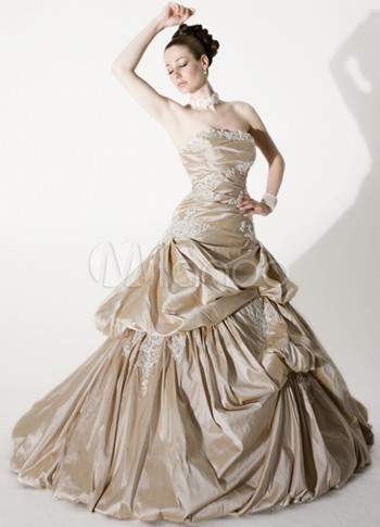 brown gown for wedding