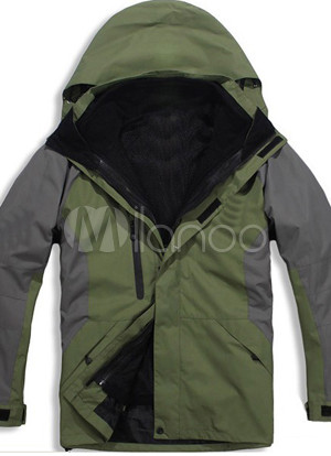 army green rain jacket