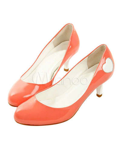 light orange pumps