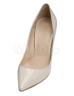 ivory leather pumps