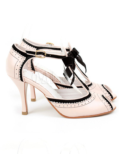 black and pink dress shoes