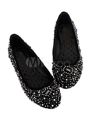 flat pointed shoes black