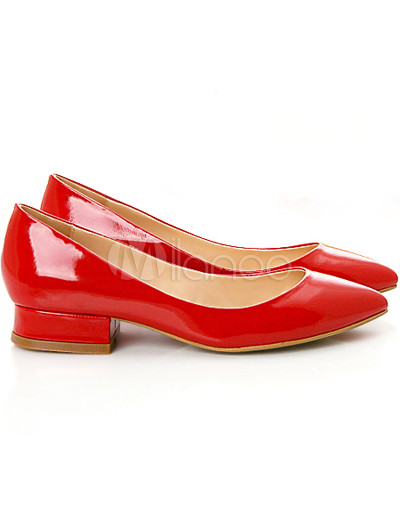 Red Honey Girl Flat Pointed Toe Fashion Shoes - Milanoo.com