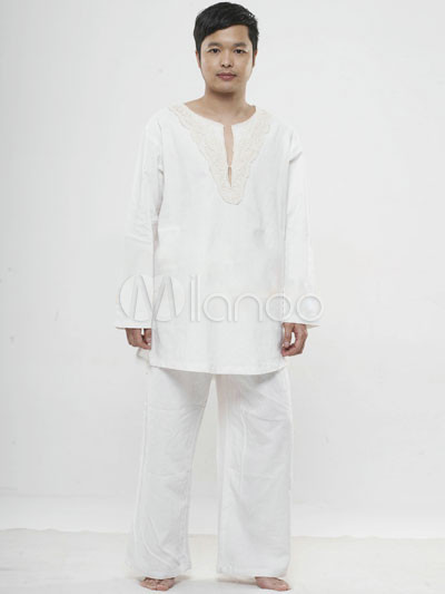 mens white yoga clothes