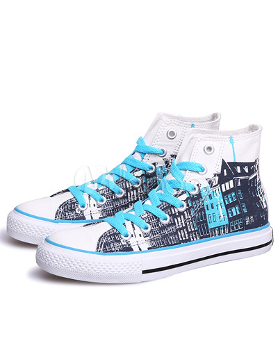 patterned canvas shoes