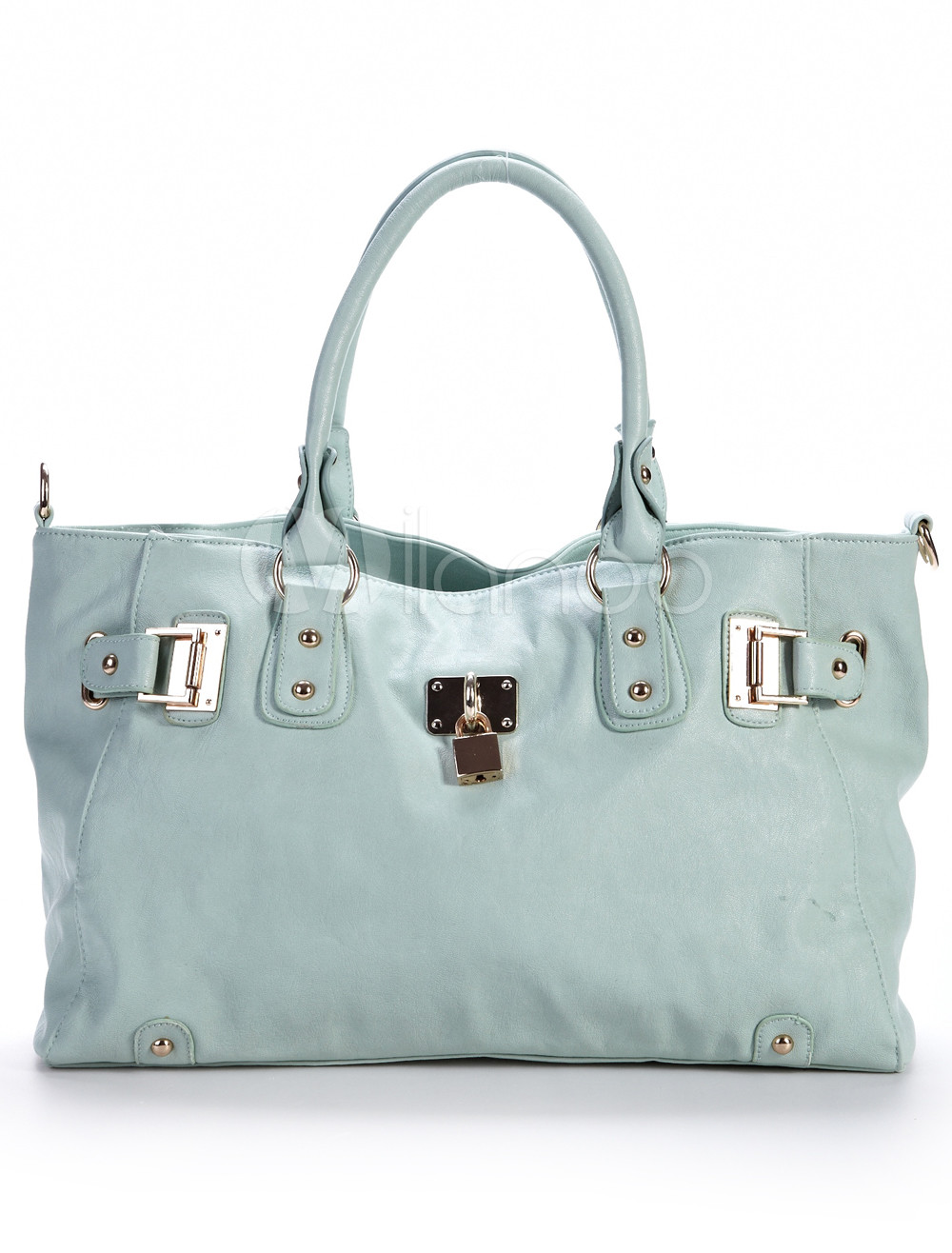 New Modern Light Blue PU Womens Tote Handbag - Milanoo.com