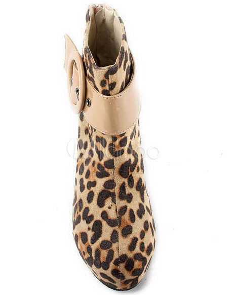 bottes femme leopard