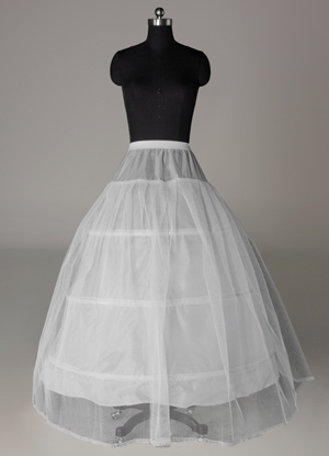 Jupon Crinoline Avec 3 Cerceaux - Longueur 93 Cm - Tour De Taille élastique 60-90 Cm - Pour Robes De Mariée, Bal