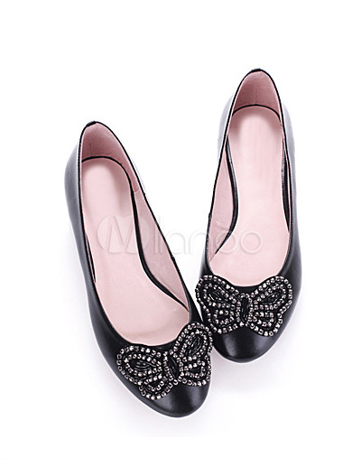 girls black flat shoes