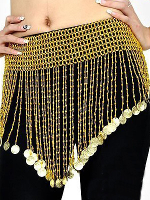 Disfraz Carnaval Pañuelo dorado para la danza del vientre