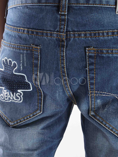 Jeans hommes bleu Denim 98% coton de bambou, 2% Fibre de bambou