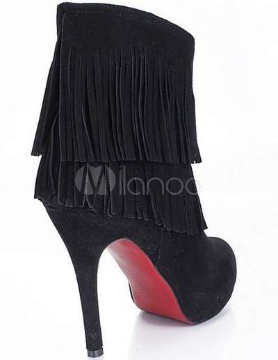 stiefeletten fransen schwarz stiefeletten fransen schwarz