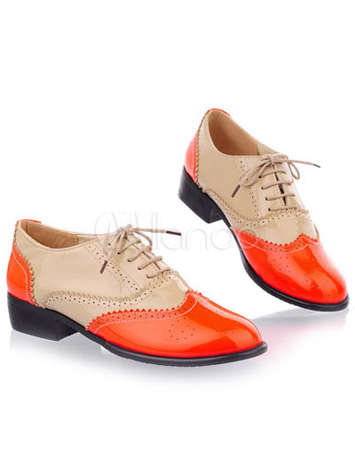 color block oxford shoes