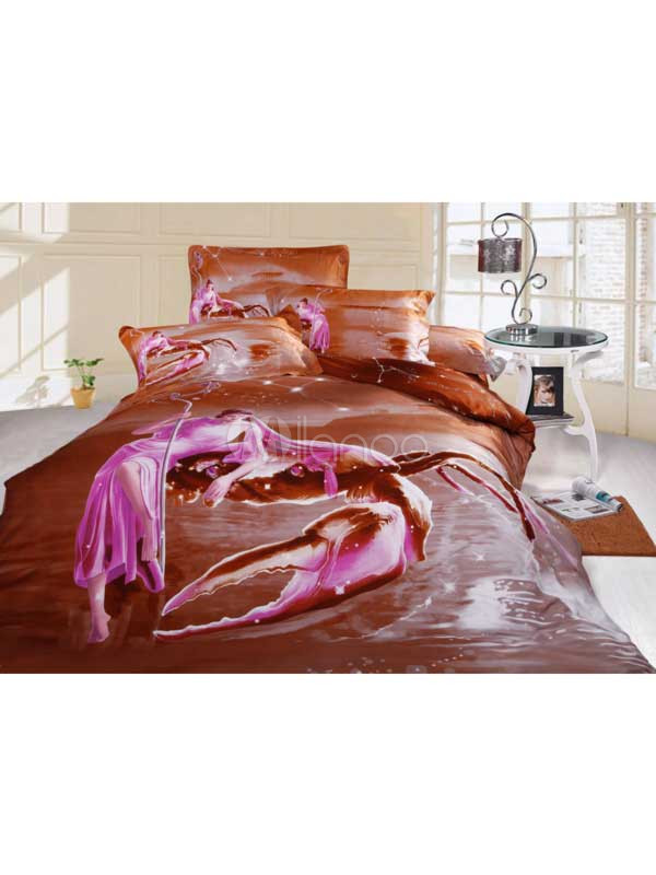 Zodiac Horoscope Cancer Brown Duvet Cover Fl Bedding Set Zodiac Horoscope Cancer Brown Duvet Cover Fl Bedding Set No 4