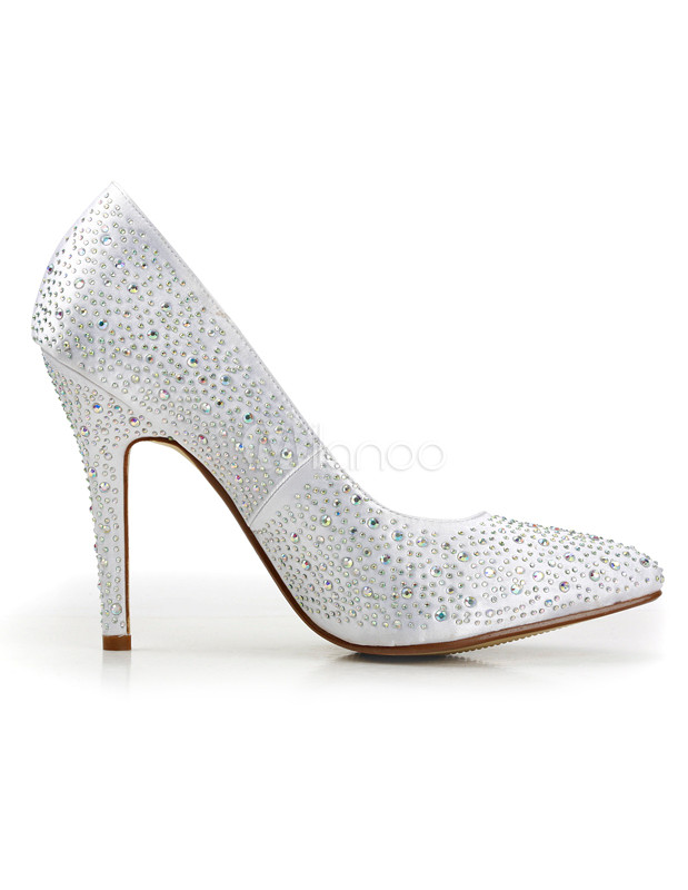 satin pointed heels