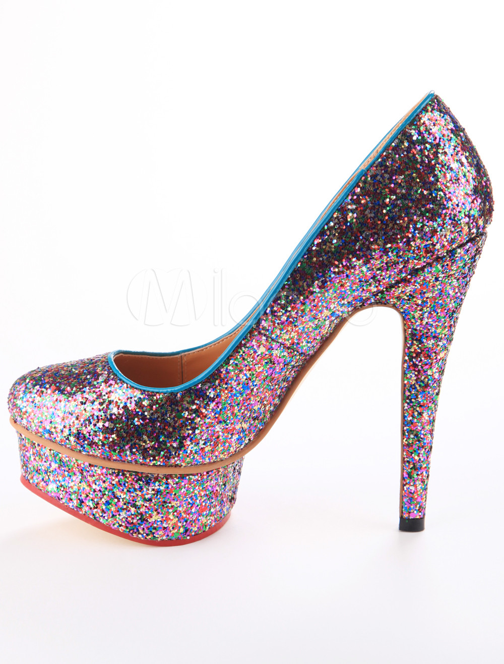 sequin lace up heels