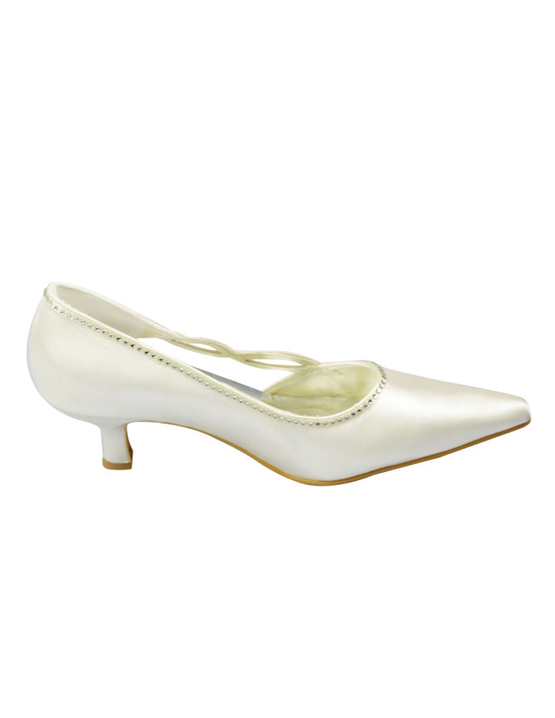 satin wedding pumps