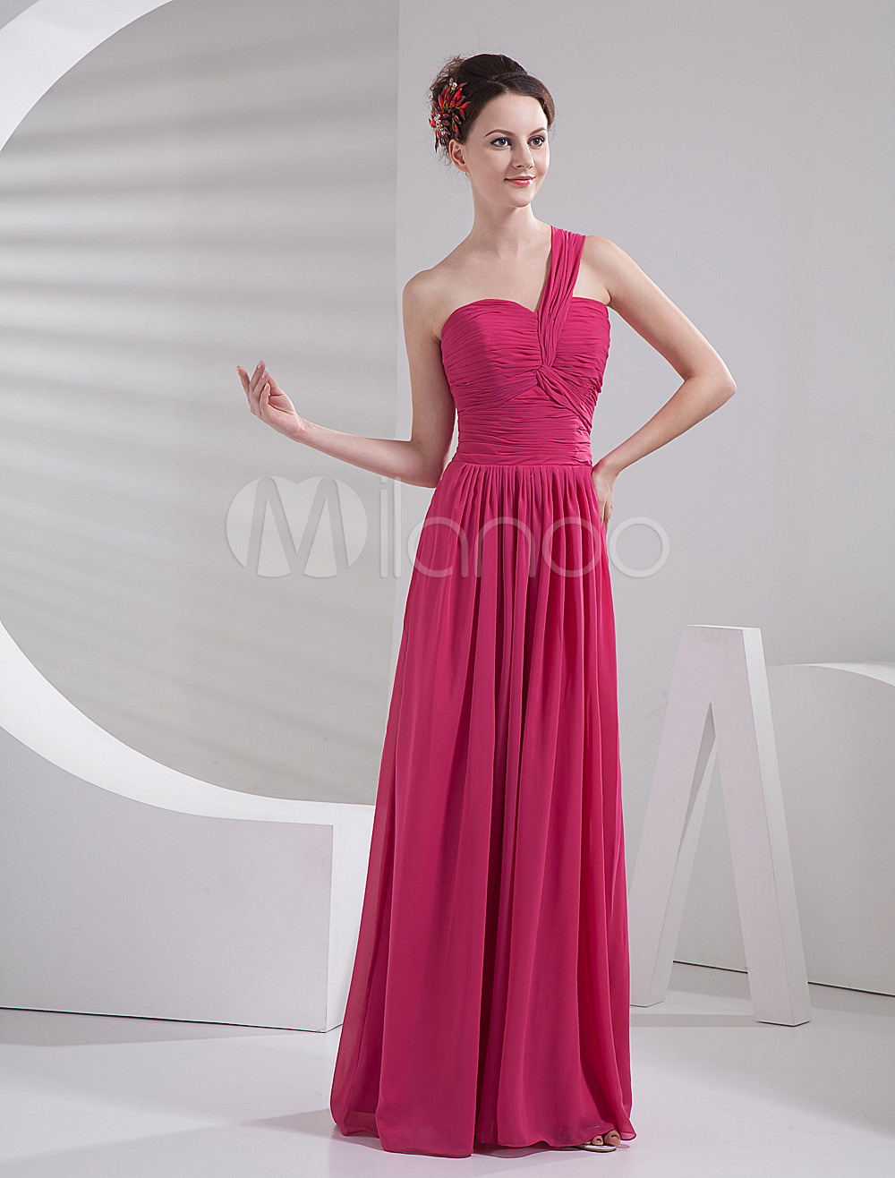 Hot Pink Bridesmaid Dresses