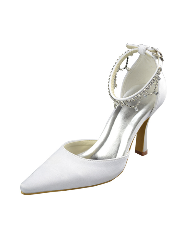 White Satin Pumps - Milanoo.com