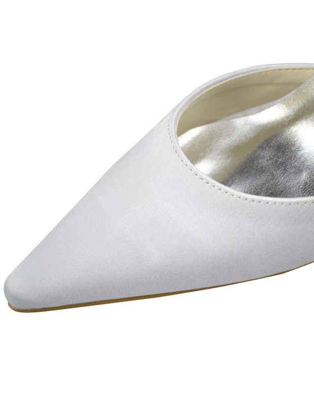 satin pumps white