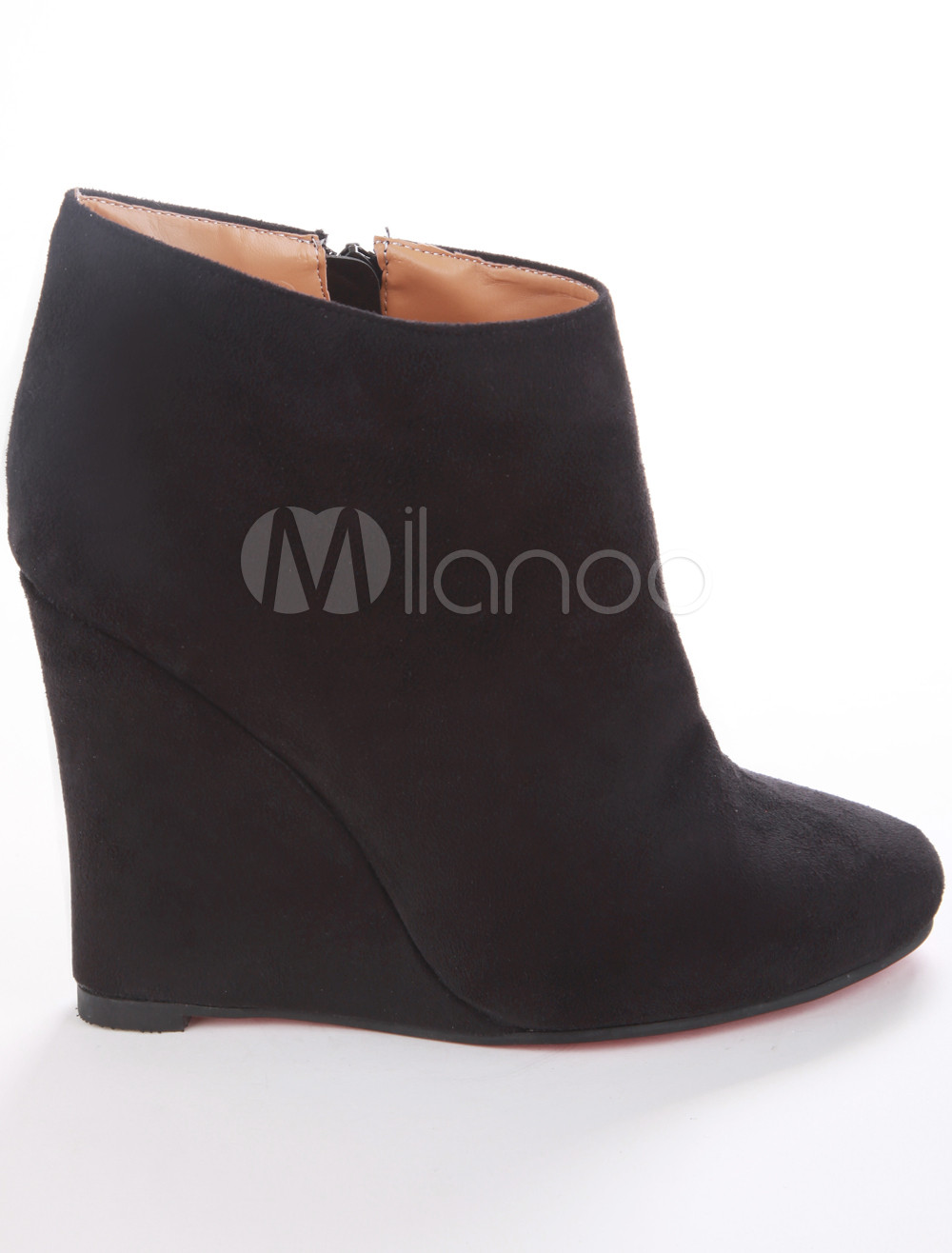 suede wedges booties