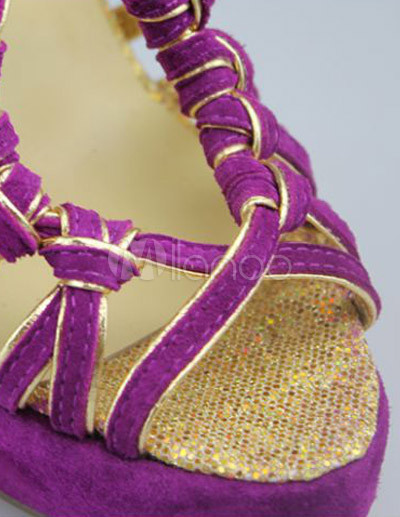 purple gladiator heels