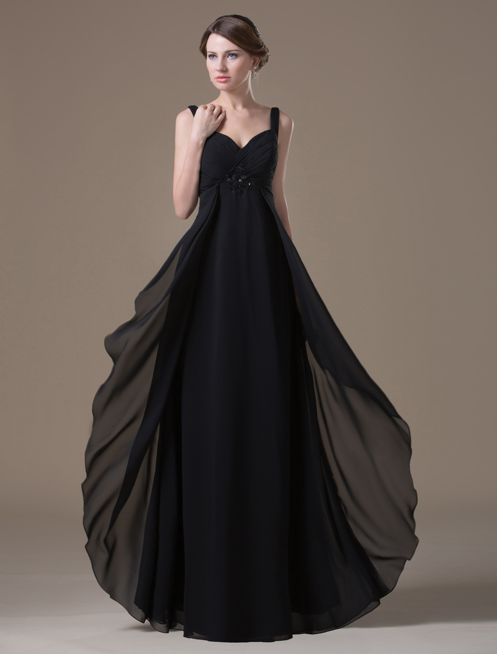 black maternity bridesmaid dress