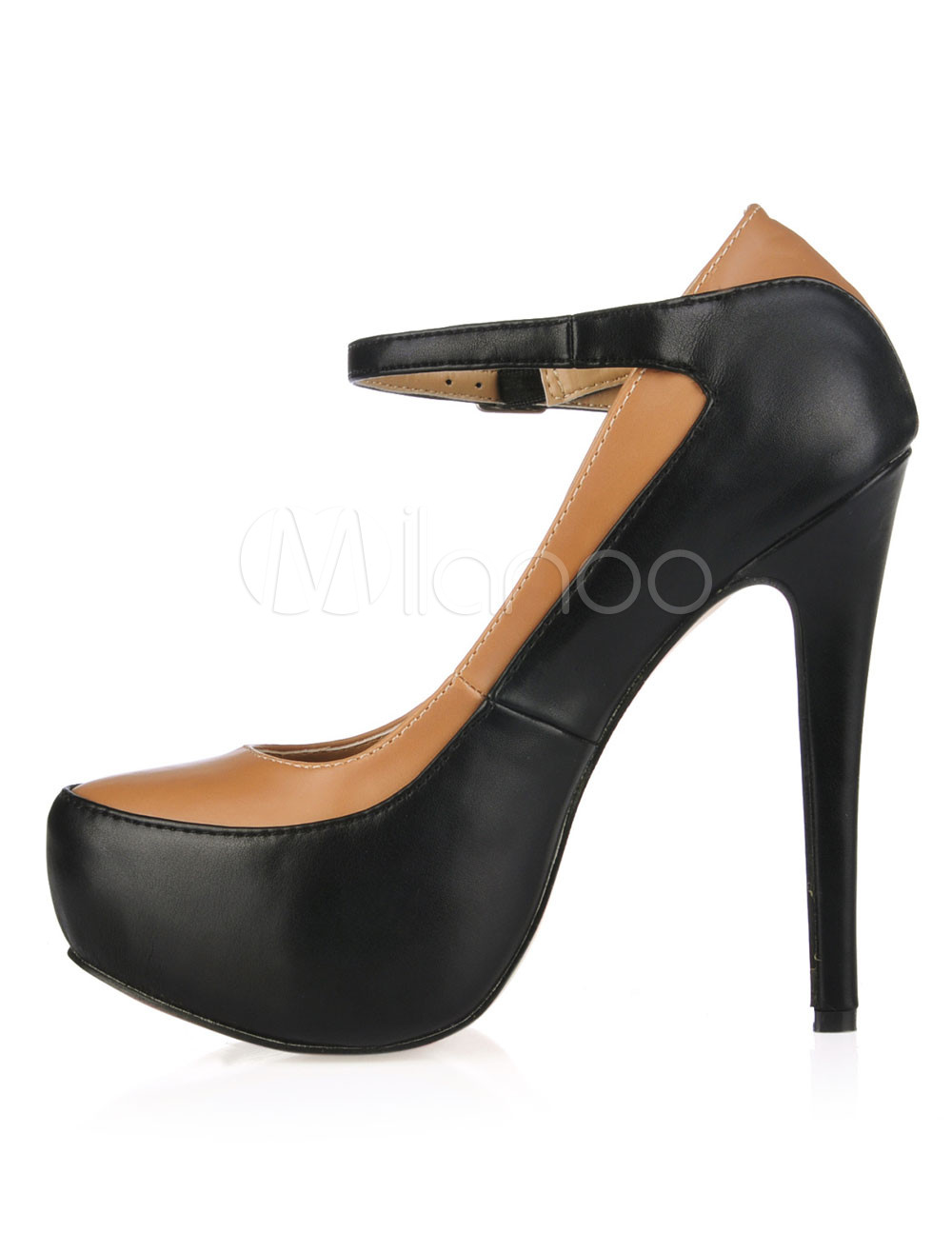 high heels in black color