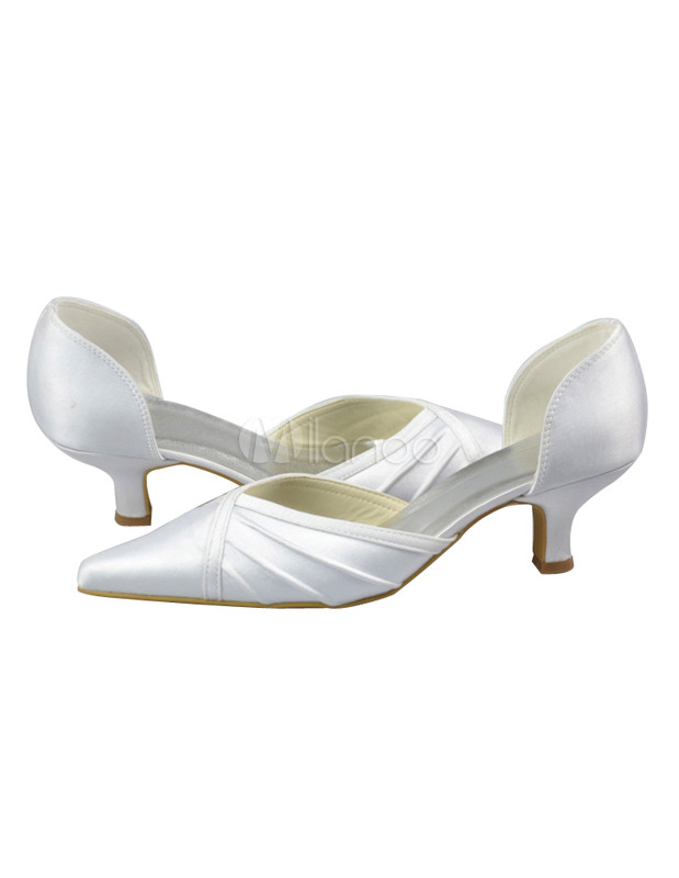 satin pointed toe shoes