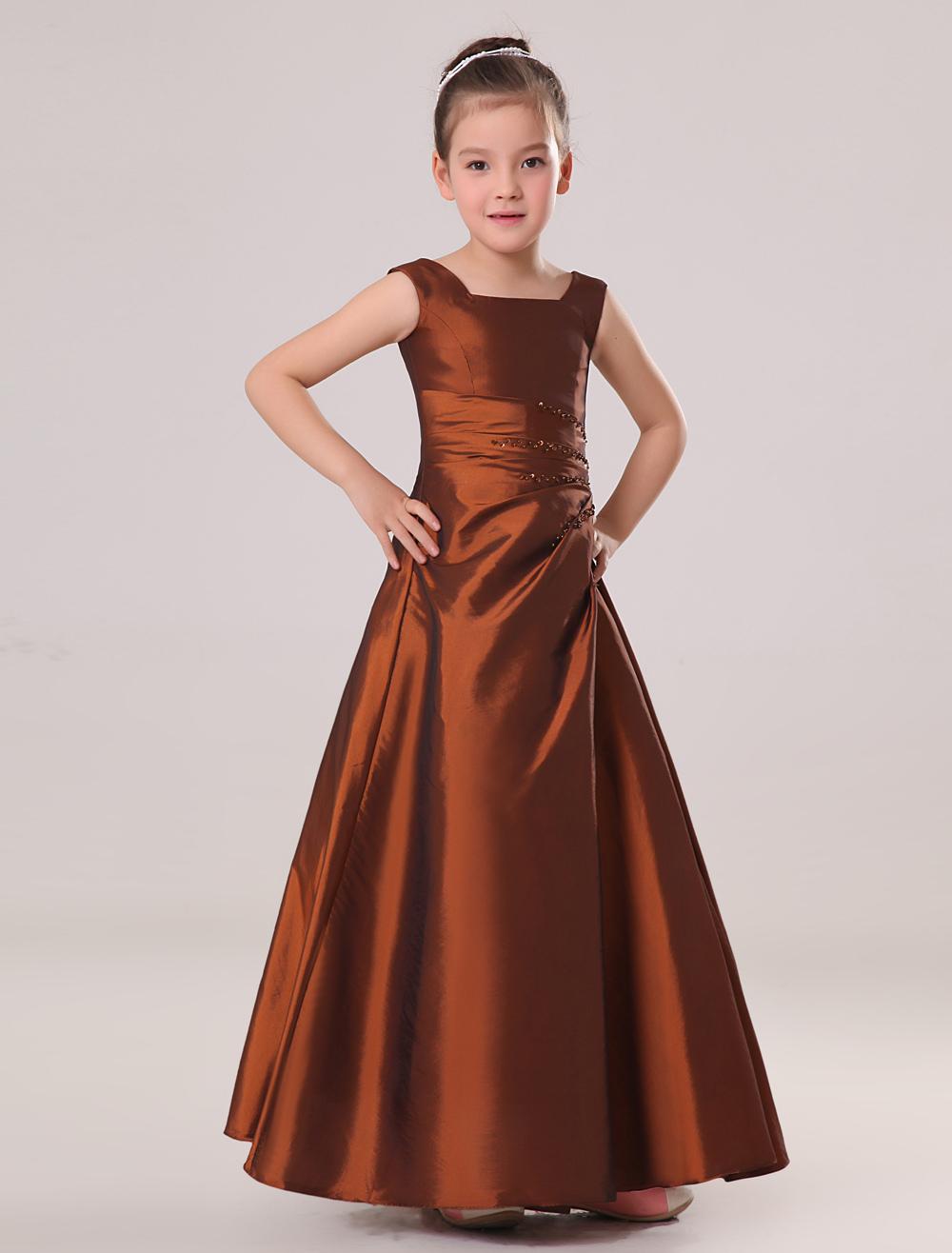 Chocolate Brown Flower Girl Dresses