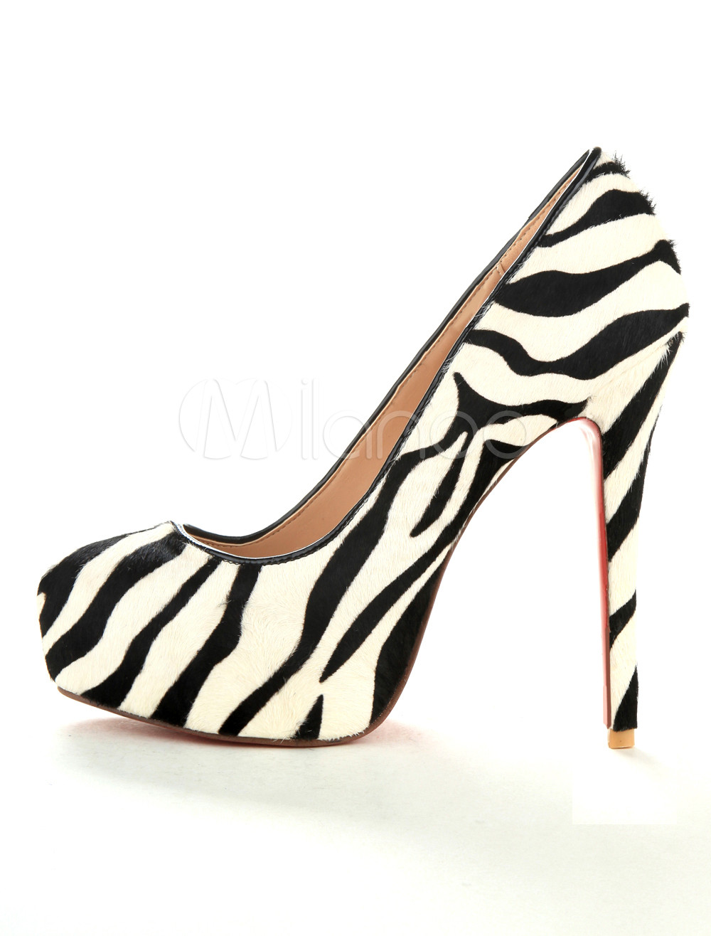 zebra high heels