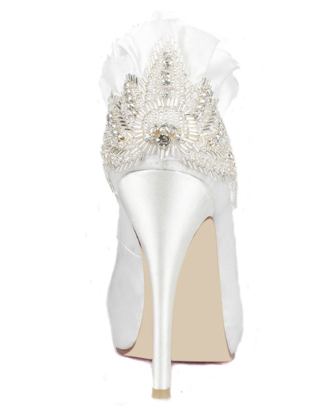 White Pointed Toe Satin Stiletto High Heels - Milanoo.com