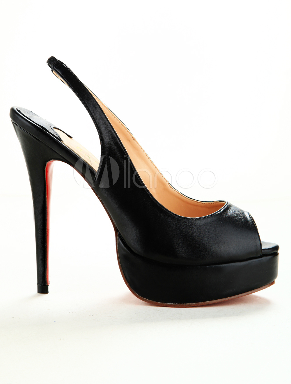 Frauen Slingbacks Sandalen Pumps High Heels Peep Toe Vogue Schuhe 45 Loop Chic 
