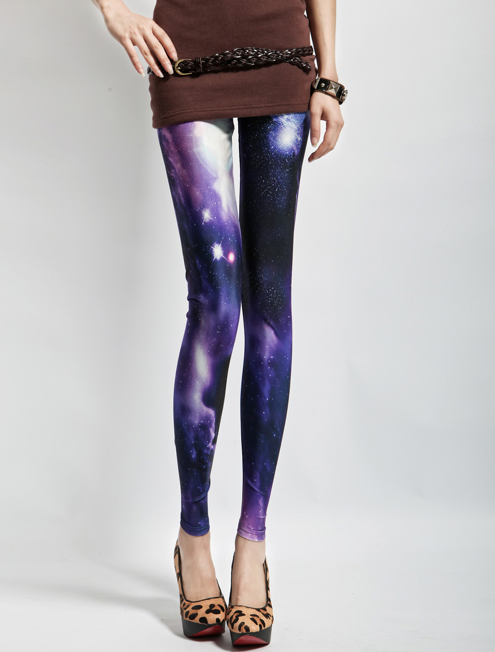 Leggings moda acrilico stampa galassia casual per le donne - Milanoo.com