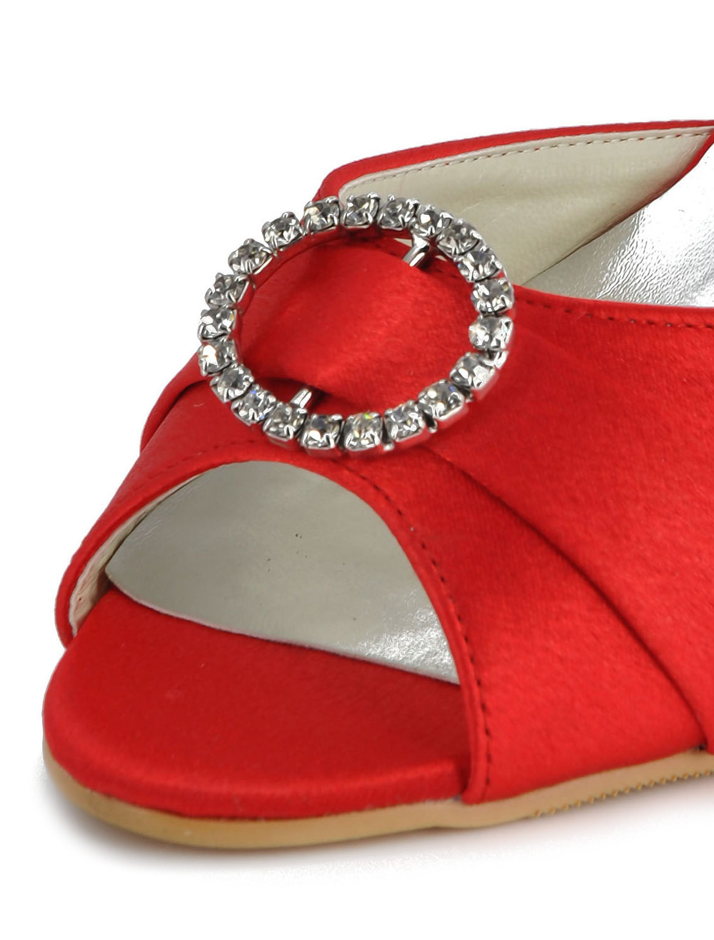 ivory satin flat sandals