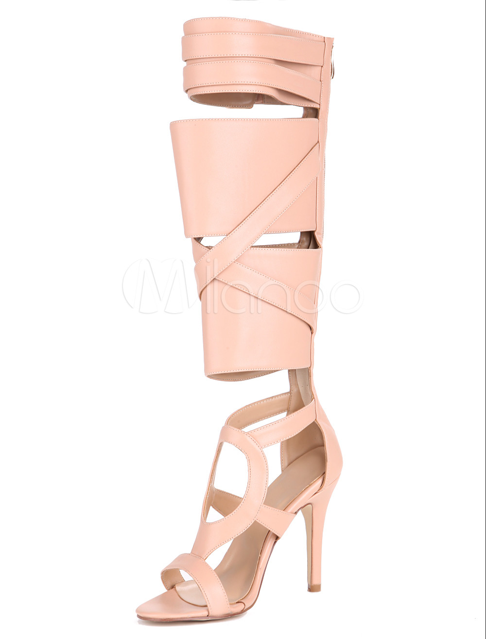 pink heel boots