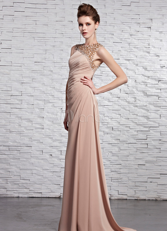 polyester evening gowns