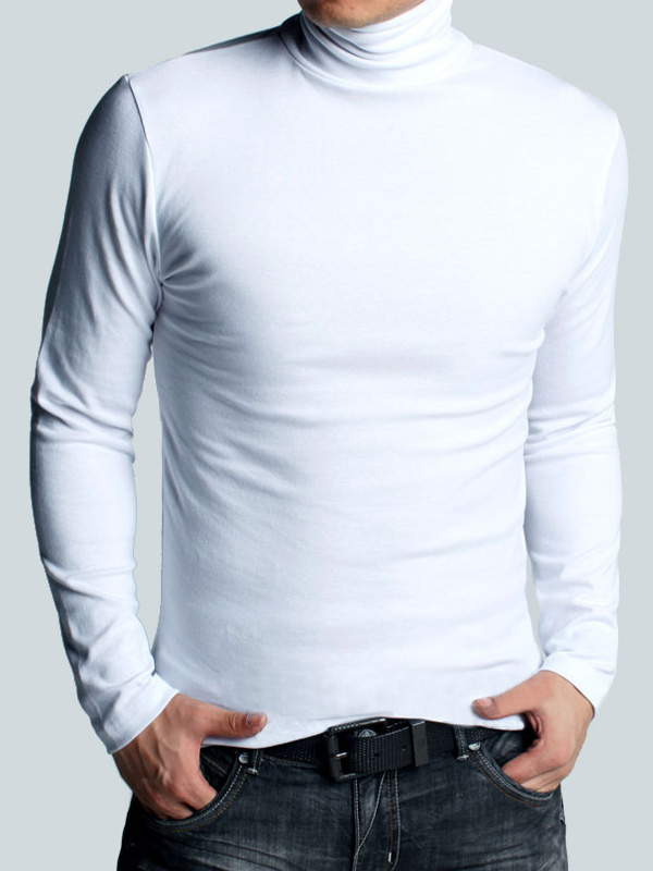 High Collar T-Shirt - Milanoo.com