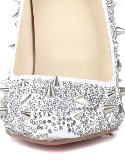 silver dress shoes with spikes