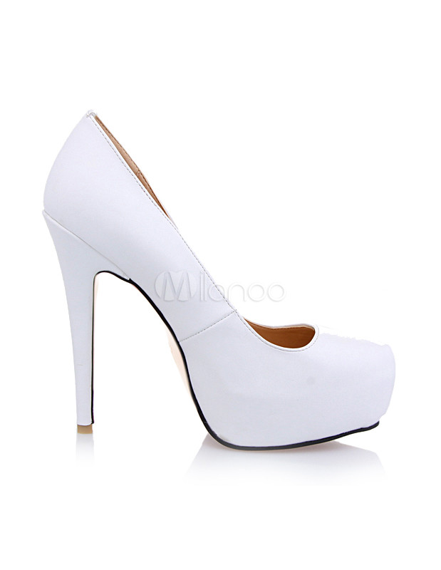 chaussure a talon blanche