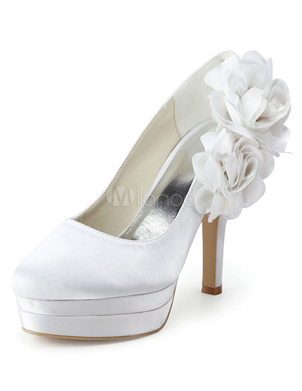 zapatos con plataforma para novias con flores de tacón de aguja zapatos con plataforma para novias con flores de de tacón de de aguja e58e7a