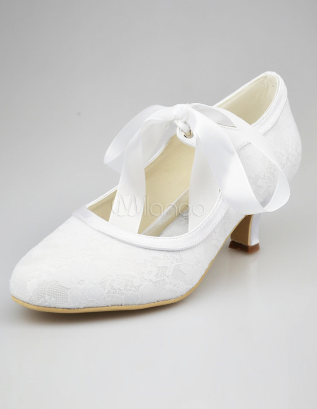 chaussure a talon blanche mariage