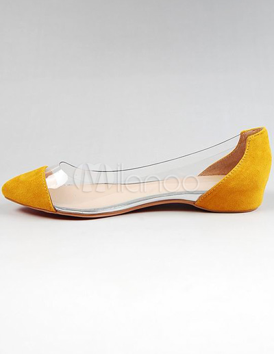 shearling ballet flats