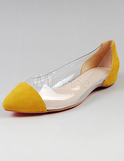shearling ballet flats